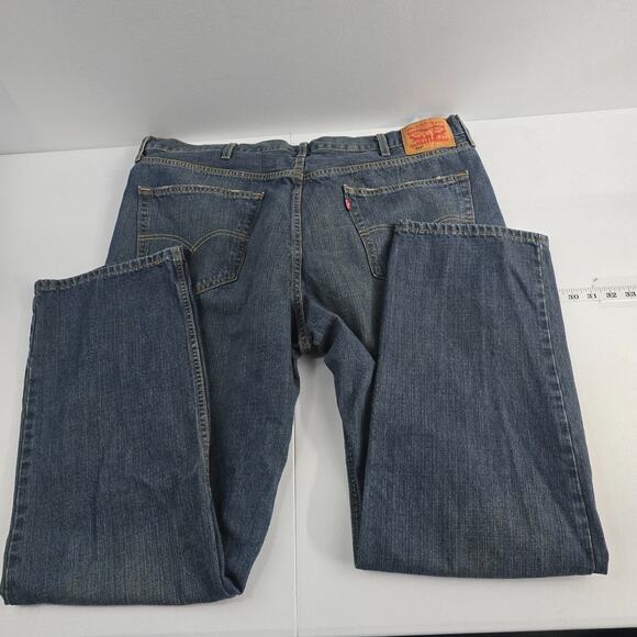 Levi's 559‎ jeans 44x34 blue denim mens 6850 - Picture 2 of 11